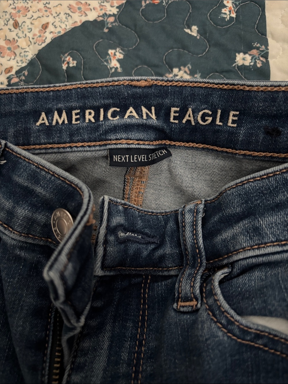 American Eagle Outfitters Dark Blue Stretch Jeggings